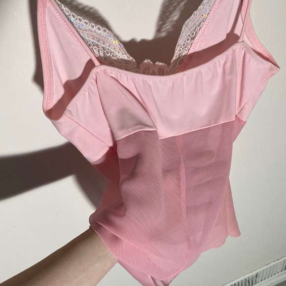 Light Pink Sheer and Beaded Camisole - Picture 4 of 4